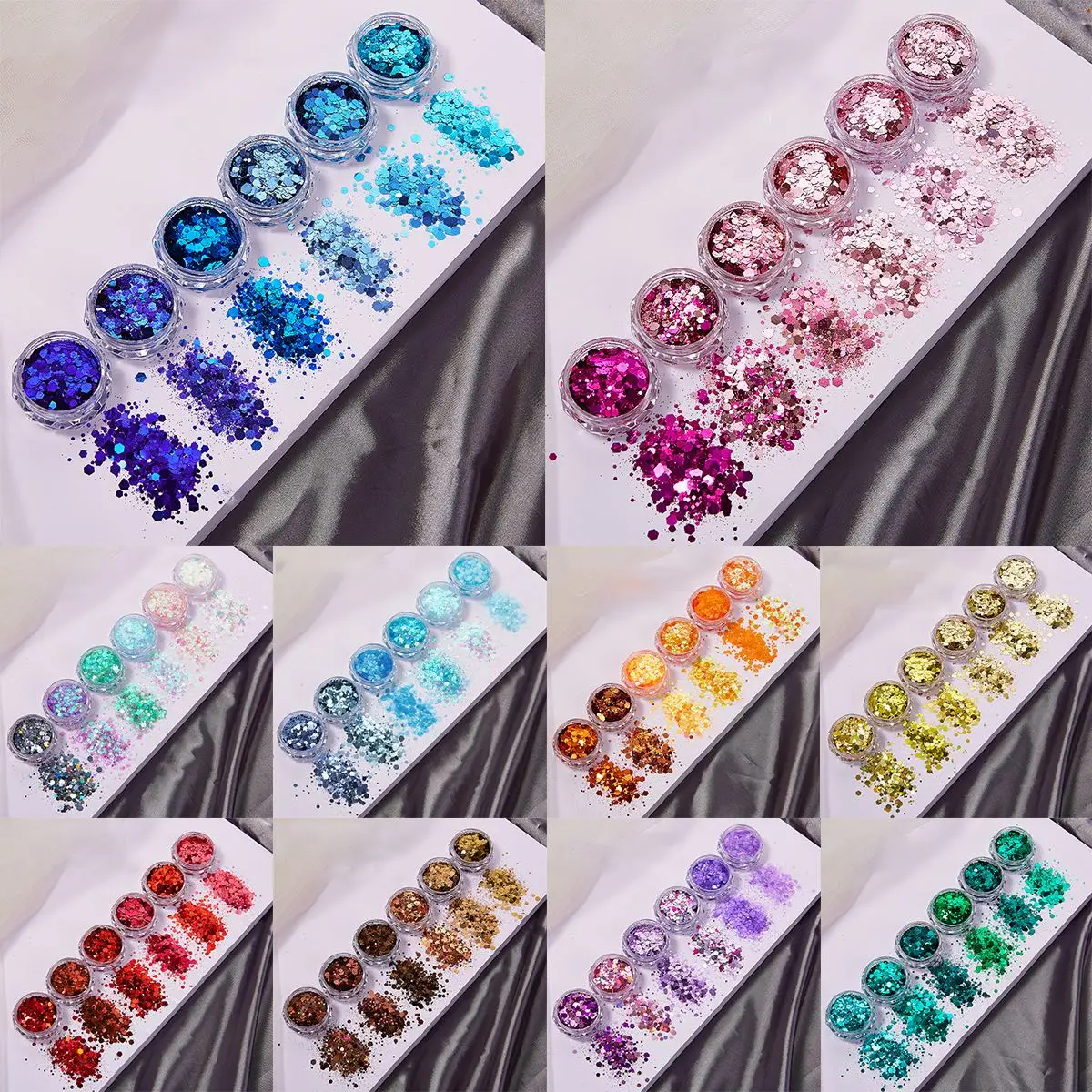Resin Glitter Pack - 6 Renk/Set Reçine Işıltılı Pul Epoksi