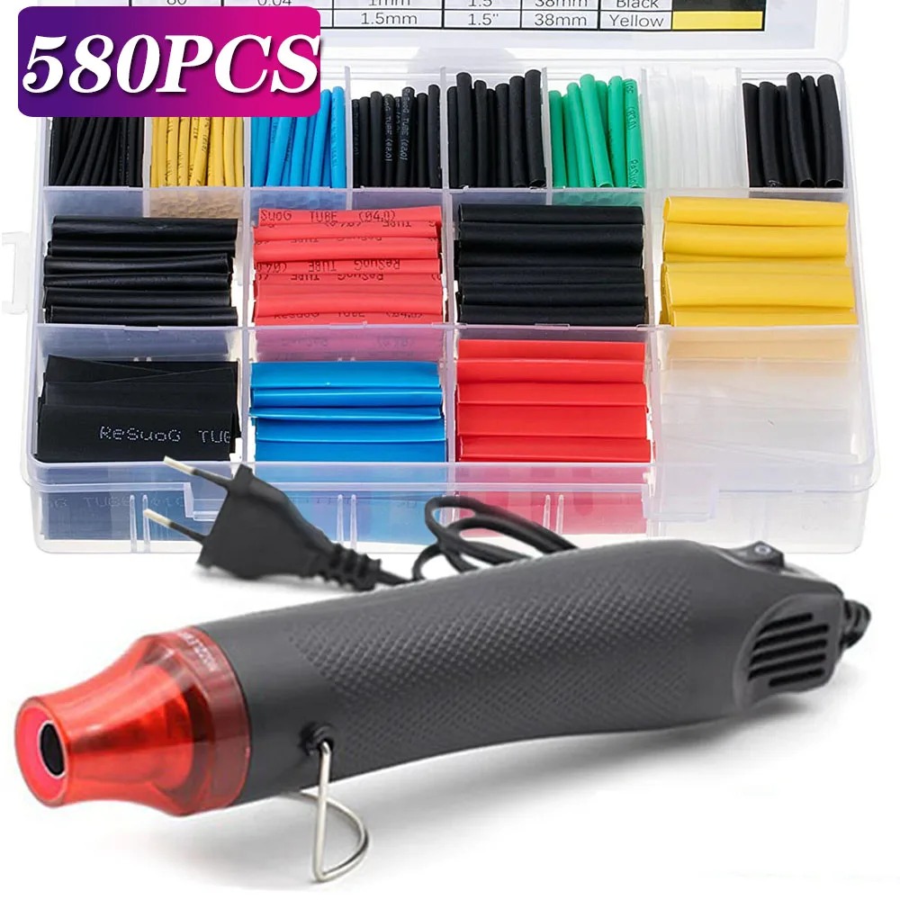 Heat Gun Small - 580/530/127 adet ısıyla daralan boru kiti