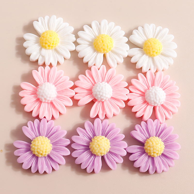 Flower Preservation Resin - 10 adet 20*20mm Kawaii Papatya Çiçek