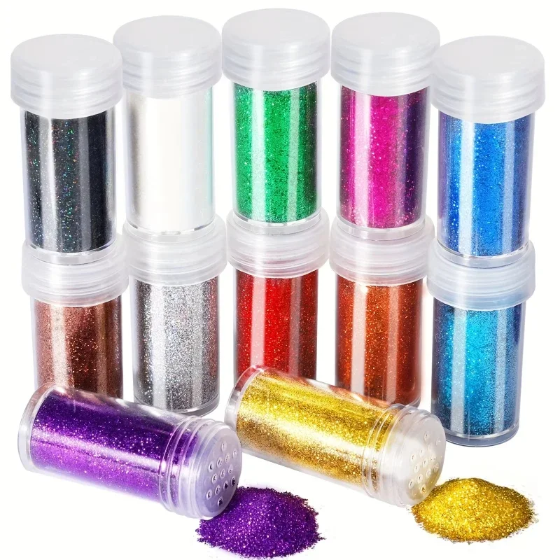Resin Glitter Pack - 12'li Paket Ekstra İnce Simli Toz