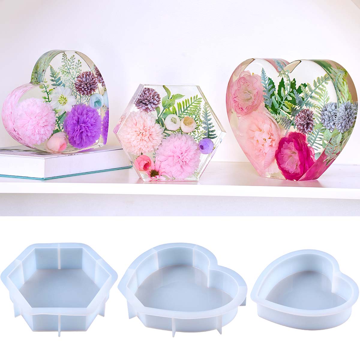 Büyük Aşk silikon kalıp DIY Ka - Flower Preservation Resin incelemesi ve fiyatı