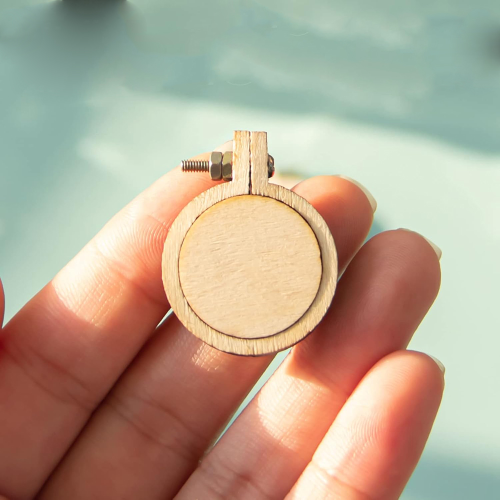 10 adet/takım Ahşap Mini Nakış - Wood Ring Blank incelemesi ve fiyatı